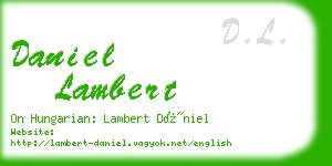 daniel lambert business card